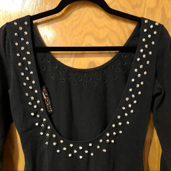Tripp NYC Vintage 1988 Studded Nightclub Lycra Dress M - Picture 10 of 16